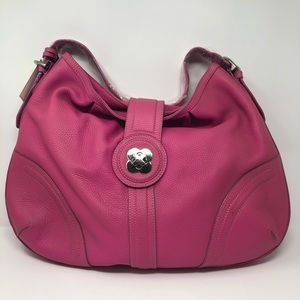 Maxximum Pink Pebbled Leather Bag